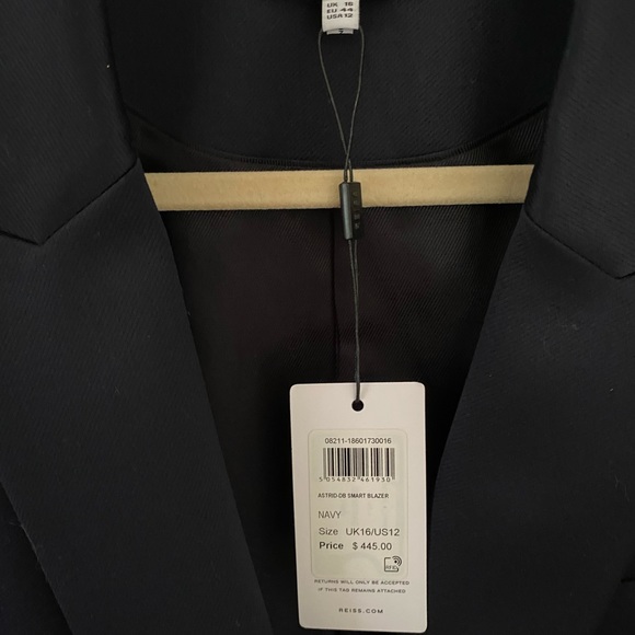 REISS Astrid Wool Blend DBL Breasted Blazer - Picture 5 of 5